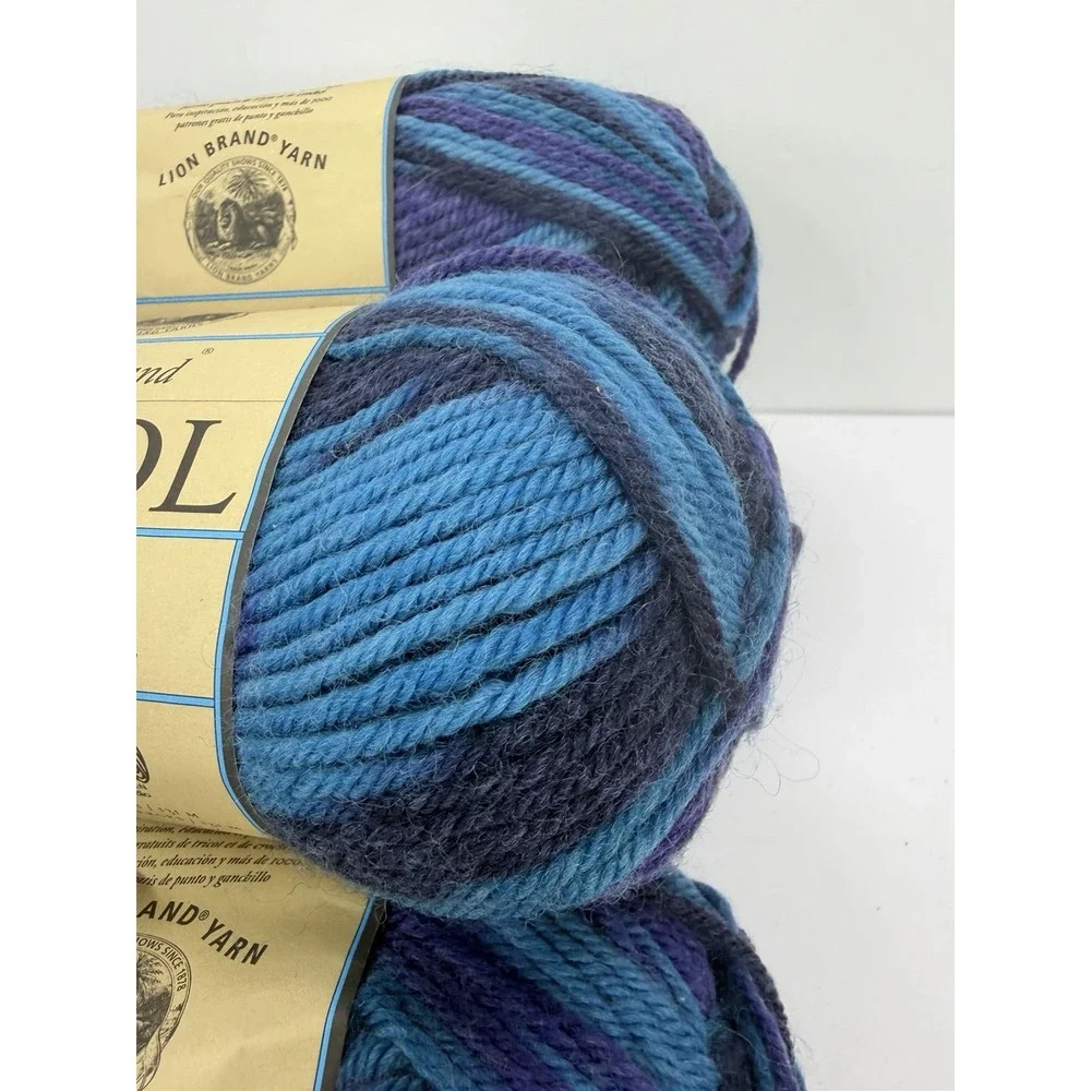 Lion Brand 100% Wool Felting Ocean Blue 78g/143yd Medium Worsted Lot Of 5 #2
